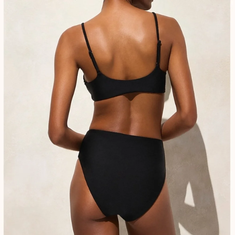 J.Crew Lana Bikini Top in Classic Sculpt - black